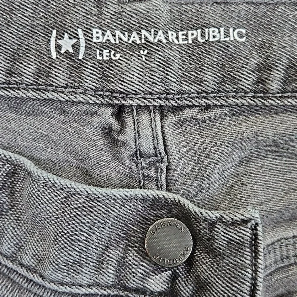 Banana Republic Legacy Stretch Jeans Men’s 33x32 Black Slim Fit Straight Leg EUC